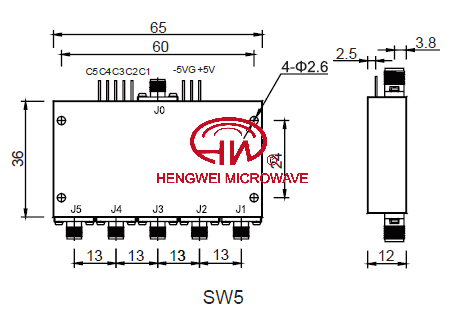 寬帶pin高速sp5t到sp6t開(kāi)關(guān)